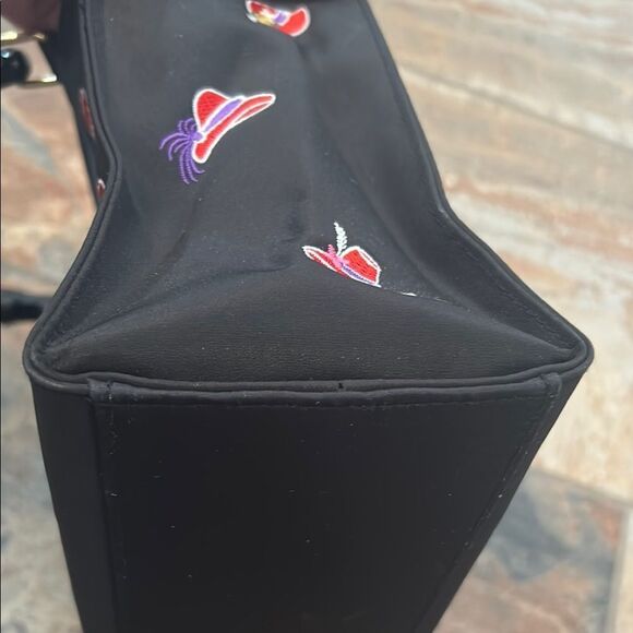 Embroidered Black Handbag - Picture 9 of 11